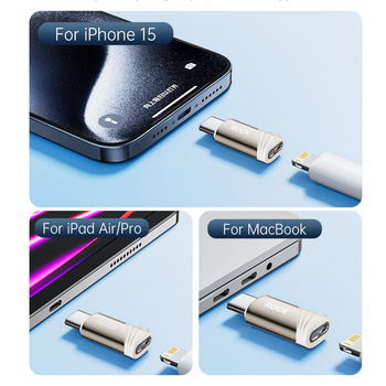 Rock Adapter L12 - Type C (female) to Lightning (male) - PD 30W titanium