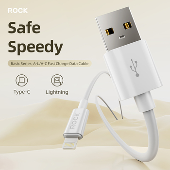 Rock Cable P8 Basic Series - USB to Lightning - 12W 2,4A 1 metre white