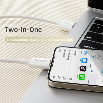 Rock Cable P8 Basic Series - USB to Lightning - 12W 2,4A 1 metre white