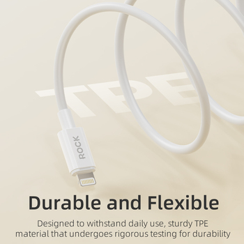 Rock Cable P8 Basic Series - USB to Lightning - 12W 2,4A 1 metre white