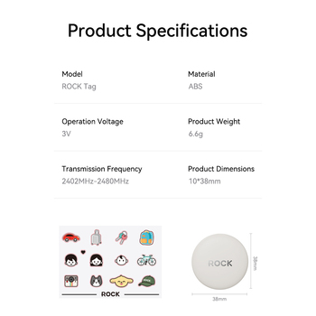 Rock Tracker Tag (Apple only) black
