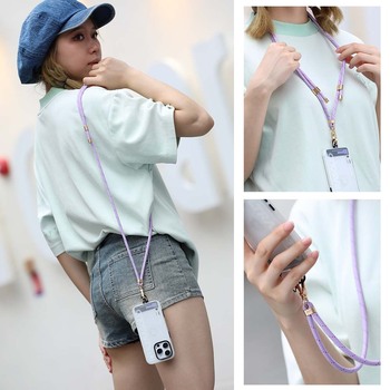 Rock Universal phone lanyard long, neck strap purple