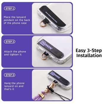 Rock Universal phone lanyard long, neck strap purple
