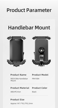 Rock Bike phone holder to handlebar black