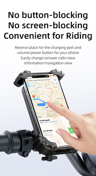 Rock Uchwyt rowerowy na telefon do lusterka czarny