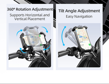 Rock Uchwyt rowerowy na telefon do lusterka czarny