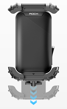 Rock Uchwyt rowerowy na telefon do lusterka czarny