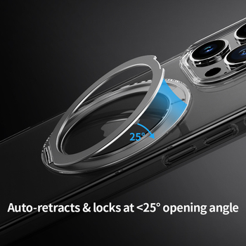 Rock Etui Crystal Rotating Series Magnetic do Iphone 16 Pro Max przezroczyste