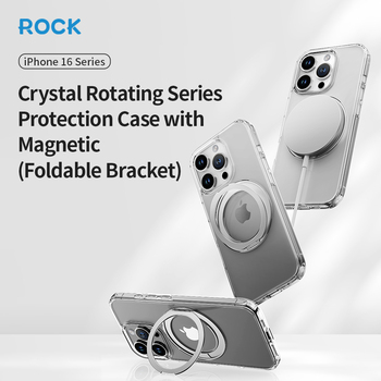 Rock Etui Crystal Rotating Series Magnetic do Iphone 16 Pro przezroczyste