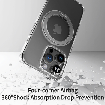 Rock Etui Crystal Rotating Series Magnetic do Iphone 16 Pro przezroczyste