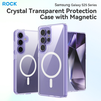 Rock Etui Crystal Transparent Series Magnetic do Samsung Galaxy S25 Ultra przezroczyste
