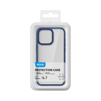 Rock Guard Series Magnetic Case for Iphone 15 transparent-black