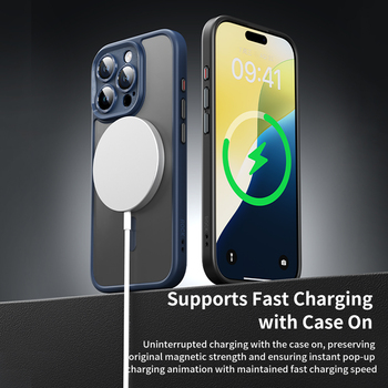 Rock Guard Touch Matte Series Magnetic Case for Iphone 16 Pro Max grey
