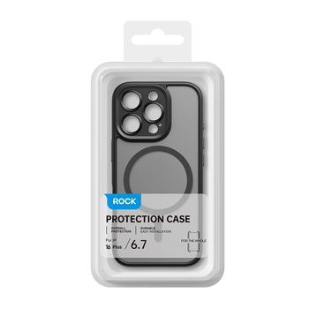 Rock Guard Touch Matte Series Magnetic Case for Iphone 16 Pro Max grey