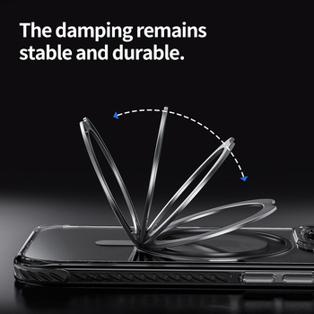 Rock Rotating Stand Crystal Series Magnetic for Iphone 16 Pro Max black
