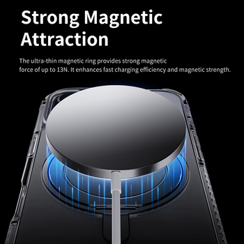 Rock Rotating Stand Crystal Series Magnetic for Iphone 16 Pro Max black