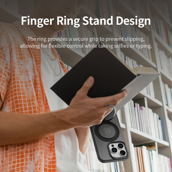 Rock Etui Rotating Stand Soft Touch Series Magnetic do Iphone 16 Pro złote