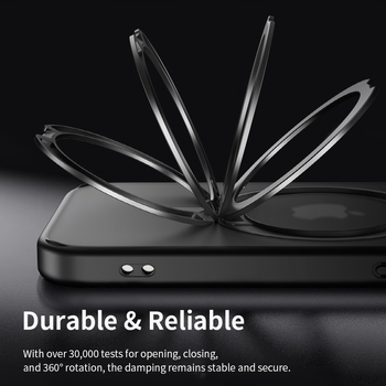 Rock Etui Rotating Stand Soft Touch Series Magnetic do Iphone 16 Pro złote