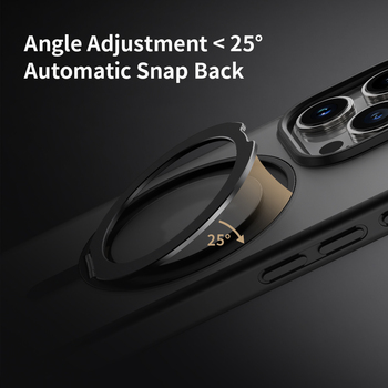 Rock Etui Rotating Stand Soft Touch Series Magnetic do Iphone 16 Pro złote