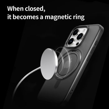 Rock Etui Rotating Stand Soft Touch Series Magnetic do Iphone 16 Pro złote