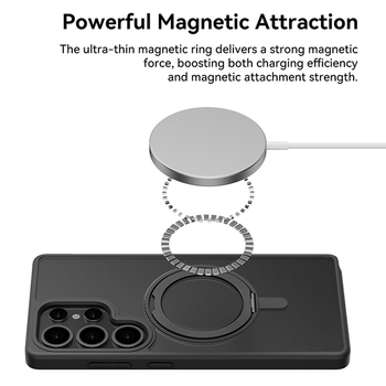 Rock Etui Rotating Stand Soft Touch Series Magnetic do Samsung Galaxy S25 czarne