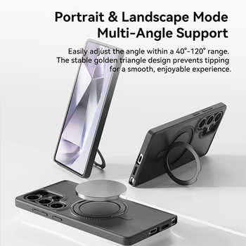 Rock Etui Rotating Stand Soft Touch Series Magnetic do Samsung Galaxy S25 czarne