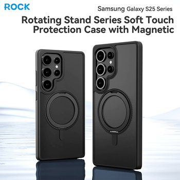 Rock Etui Rotating Stand Soft Touch Series Magnetic do Samsung Galaxy S25 czarne