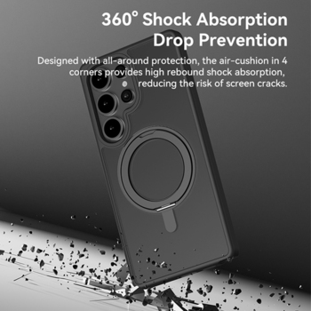 Rock Etui Rotating Stand Soft Touch Series Magnetic do Samsung Galaxy S25 czarne