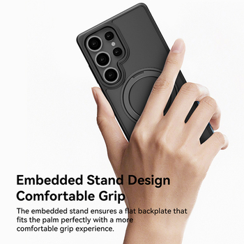 Rock Rotating Stand Soft Touch Series Magnetic for Samsung Galaxy S25 Plus black