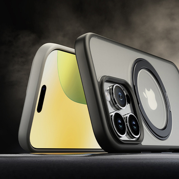 Rock Crystal Rotating Touch Series Magnetic Case for Iphone 16 Pro Max black