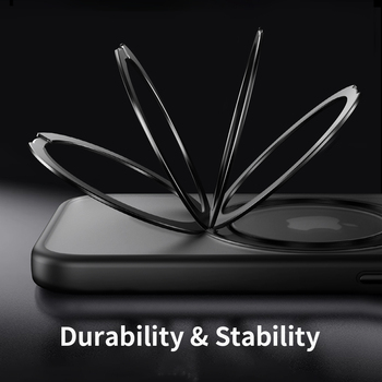 Rock Crystal Rotating Touch Series Magnetic Case for Iphone 16 Pro Max black