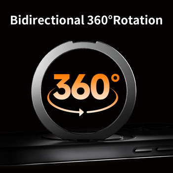 Rock Crystal Rotating Touch Series Magnetic Case for Iphone 16 Pro Max black