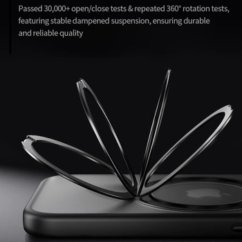 Rock Crystal Rotating Touch Series Magnetic Case for Iphone 16 Pro Max black