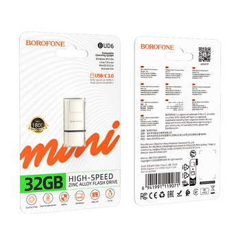 Borofone Pendrive BUD6 Mini Elegance USB 3.0 + Type C  32GB