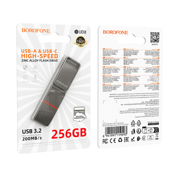 Borofone Pendrive BUD8 Spirit USB 3.2 + Type C 256GB