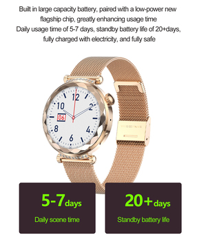 Blavec Smartwatch W-19 Liana HD AMOLED Voice Call (SWW19-RG) różowe złoto + 2 paski