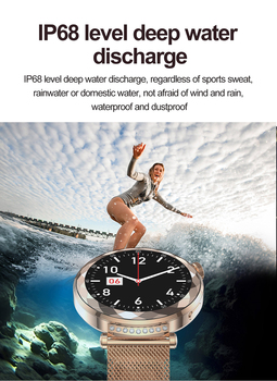 Blavec Smartwatch W-19 Liana HD AMOLED Voice Call (SWW19-RG) różowe złoto + 2 paski