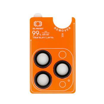 Hartowane szkło Tel Protect Titanium Lens 99% AR na aparat do Iphone 15 Pro/15 Pro Max tytan (obiektyw 3 sztuki)