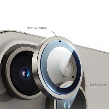 Hartowane szkło Tel Protect Titanium Lens 99% AR na aparat do Iphone 15 Pro/15 Pro Max tytan (obiektyw 3 sztuki)