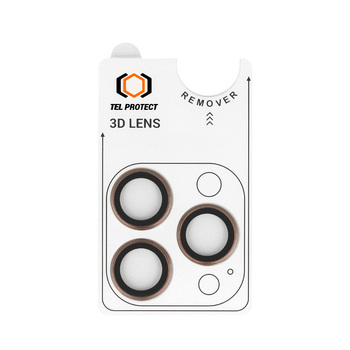 Hartowane szkło Tel Protect 3D Lens na aparat do Iphone 16 Pro/16 Pro Max tytan (obiektyw 3 sztuki)