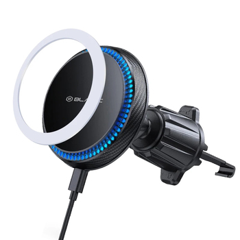 Blavec Uchwyt Samochodowy BH-05 magnetyczny z ładowaniem indukcyjnym Magsafe 15W i chłodzeniem Cooling Fan System do kratki (BH05-MAVIB) czarny