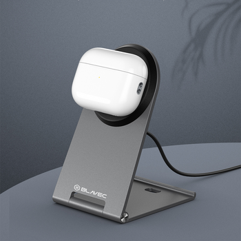 Blavec Ładowarka indukcyjna BQI-01 Qi2 15W magnetyczna Magsafe + kabel Raptor typ C na typ C (BQI01-QI2MS) srebrna