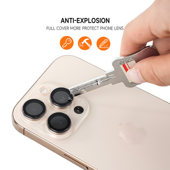 Tempered glass Tel Protect 3D Lens on camera for Iphone 15 Pro/15 Pro Max titanium (lens 3 pieces)