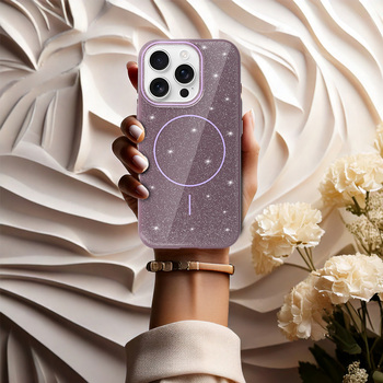 Magsafe Slim Shiny do Iphone 14 fioletowy