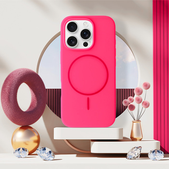 Magsafe Slim Silicone for Iphone 16 Plus pink