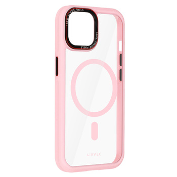 Liavec Hybrid Magsafe Clear Case do Iphone 15 jasnoróżowy