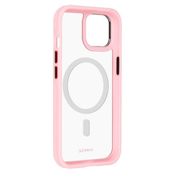 Liavec Hybrid Magsafe Clear Case do Iphone 15 jasnoróżowy