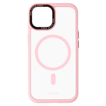 Liavec Hybrid Magsafe Clear Case do Iphone 15 jasnoróżowy