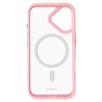 Liavec Hybrid Magsafe Clear Case for Iphone 16 light pink