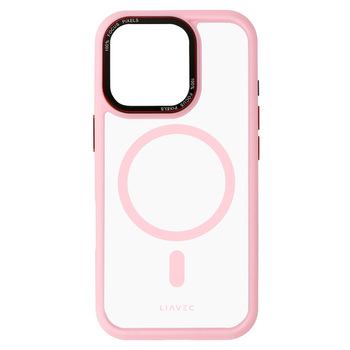 Liavec Hybrid Magsafe Clear Case do Iphone 16 Pro Max jasnoróżowy